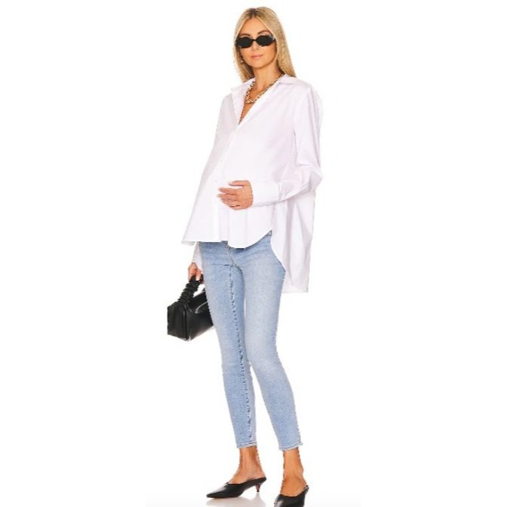 NWOT Hatch The Classic Button Down Maternity Shirt-sz 1 (Small)